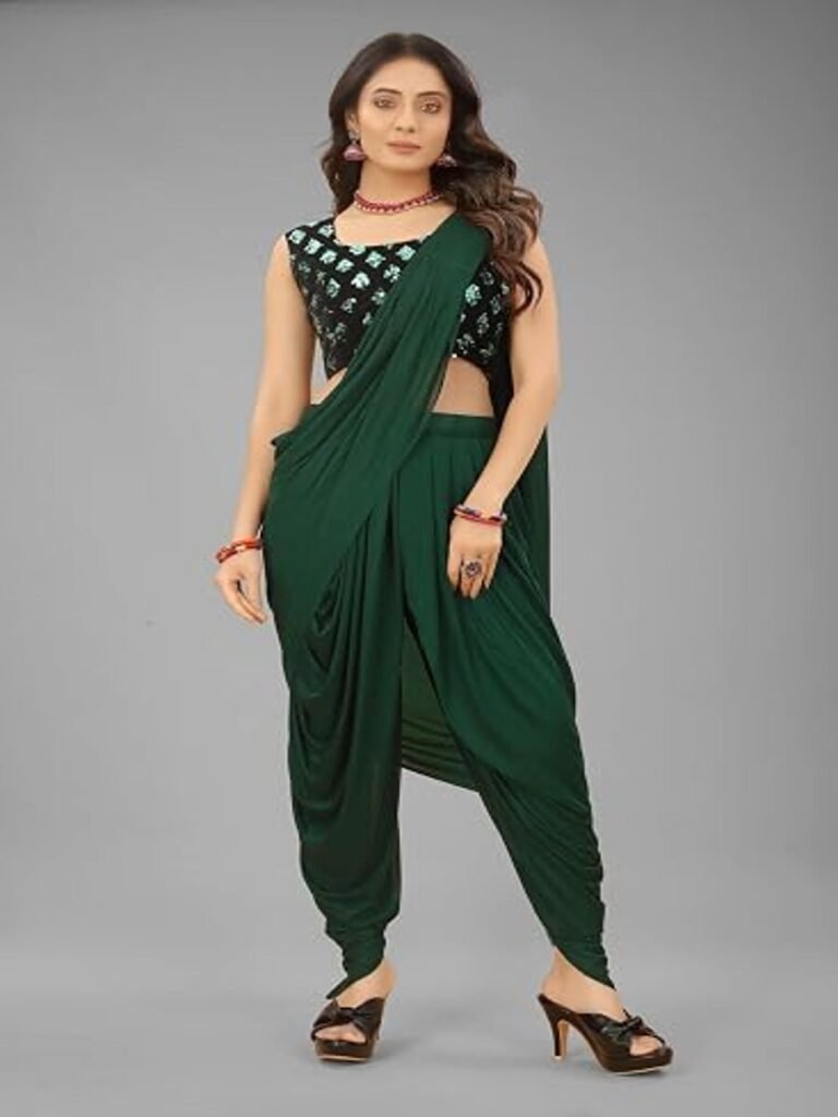 Ready to Wear Saree Black With Unstitch Blouse Piece
