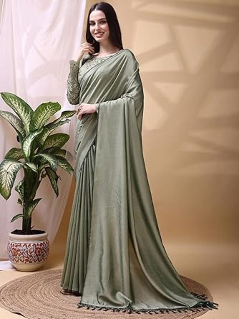 Womens Silk Saree With Blouse Piece